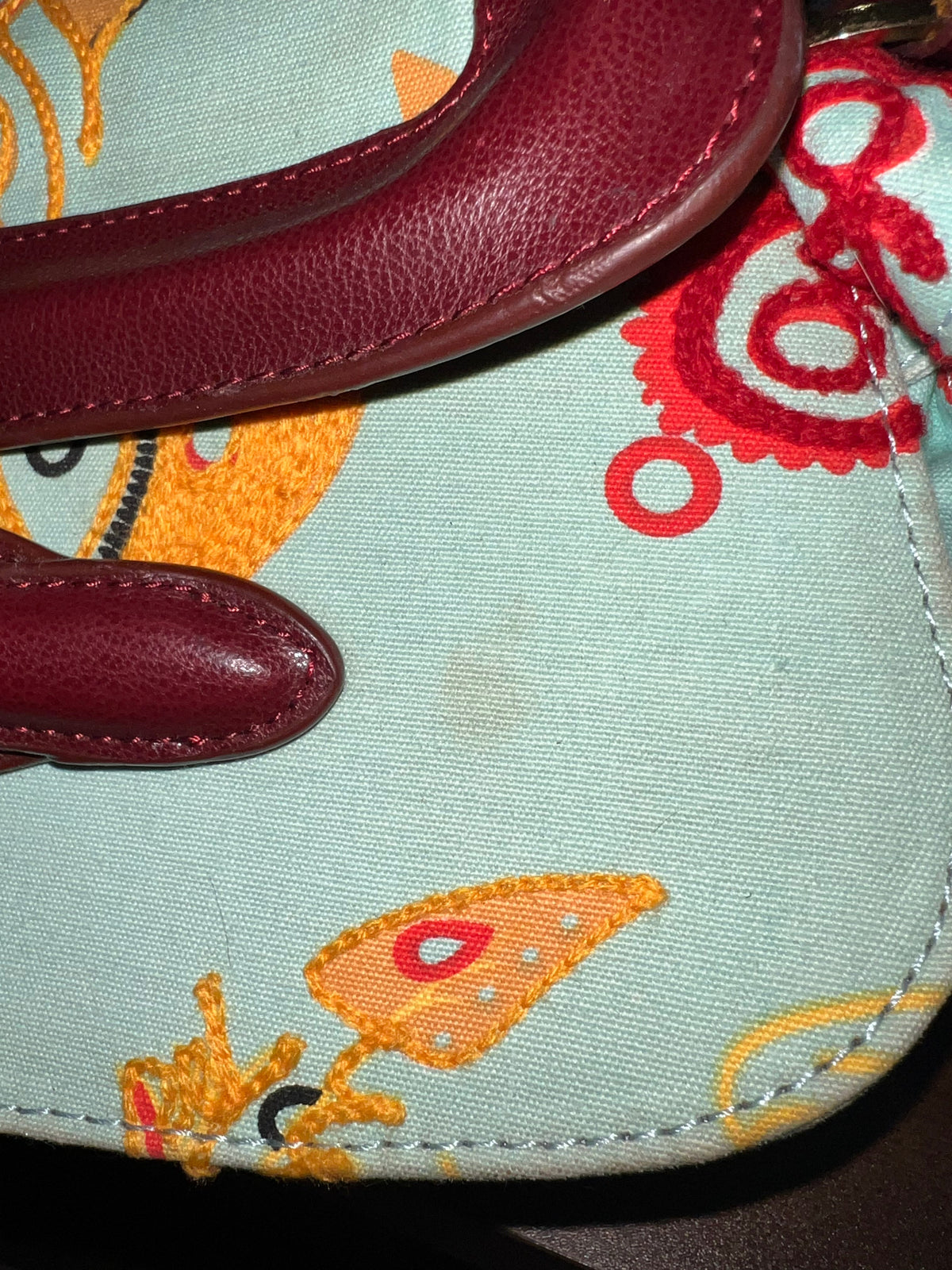Christian Dior by John Galliano Paisley Canvas Shoulder Bag