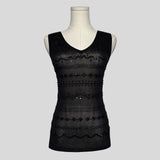 Beaded knit tank top