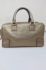 Loewe Anagram Leather Amazona Silver Bag