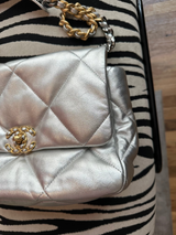 Chanel 22 Metallic Quilted Leather Shoulder Bag