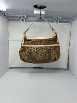 Fendi Chef Leopard Print Pony Hair Shoulder Bag