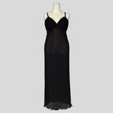 Sheer pleated gown