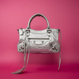 Balenciaga City Bag Silver with strap