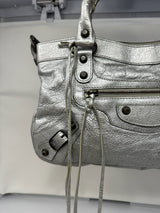 Balenciaga City Bag Silver with strap