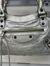 Balenciaga City Bag Silver with strap