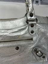 Balenciaga City Bag Silver with strap