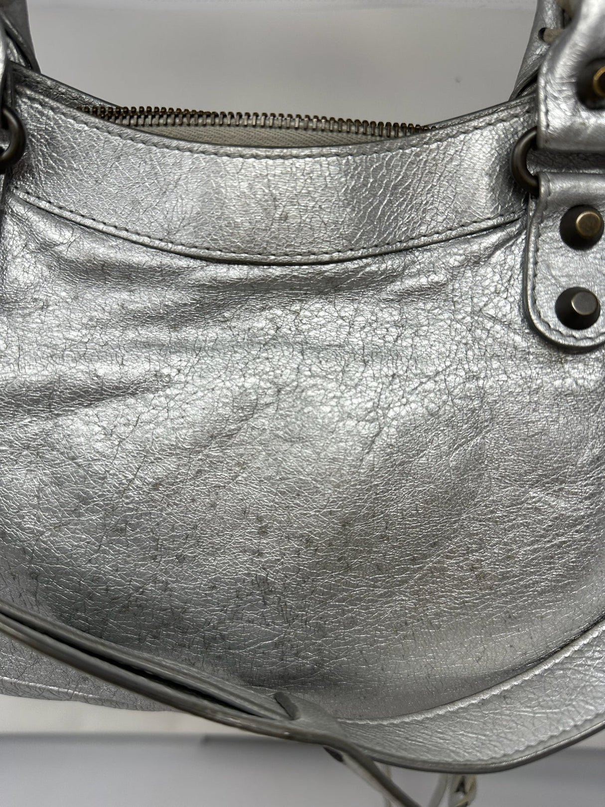 Balenciaga City Bag Silver with strap