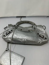 Balenciaga City Bag Silver with strap