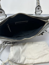 Balenciaga City Bag Silver with strap
