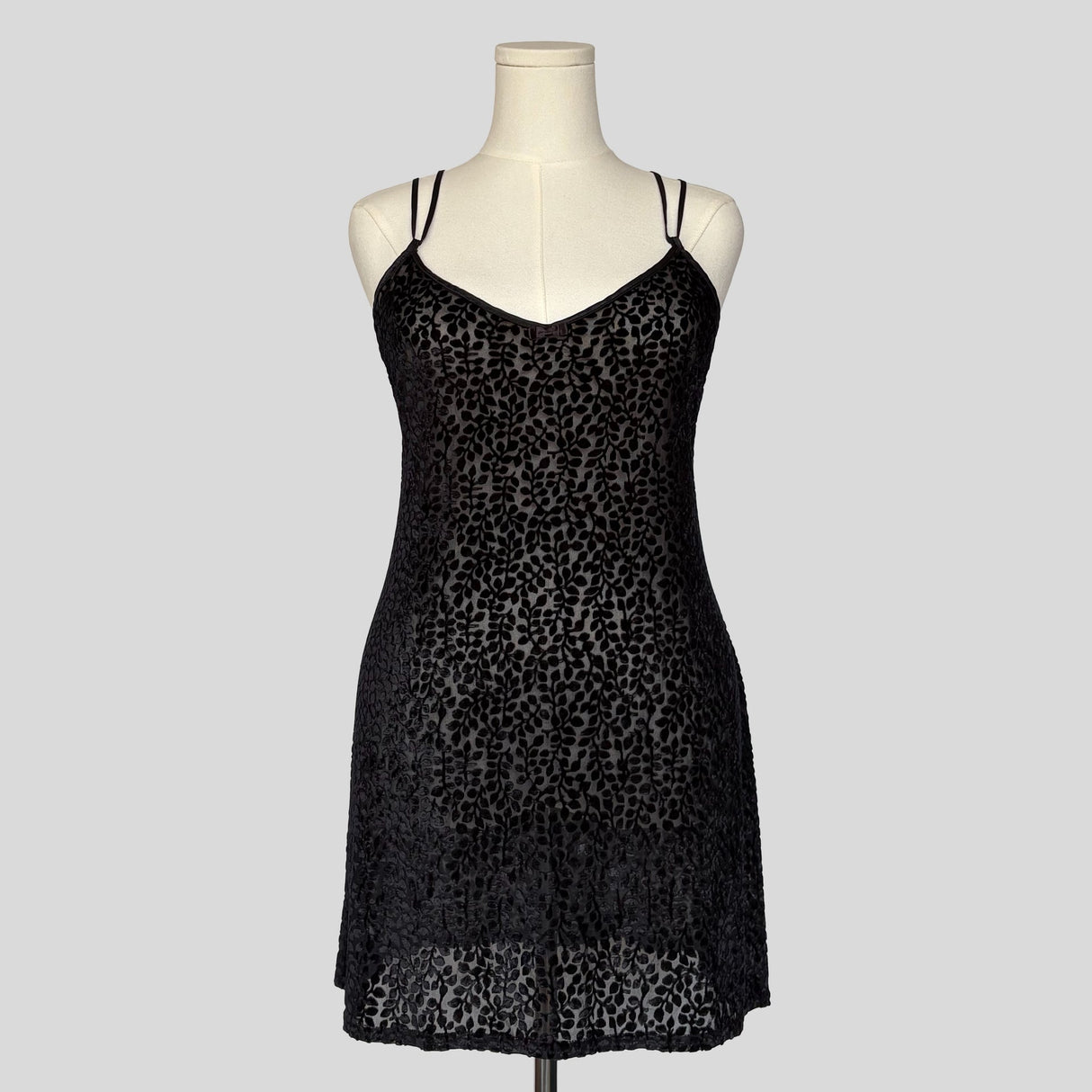 Velvet floral burnout slip dress