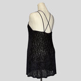 Velvet floral burnout slip dress