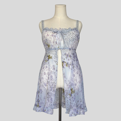 Love letters matching sheer robe and babydoll slip set