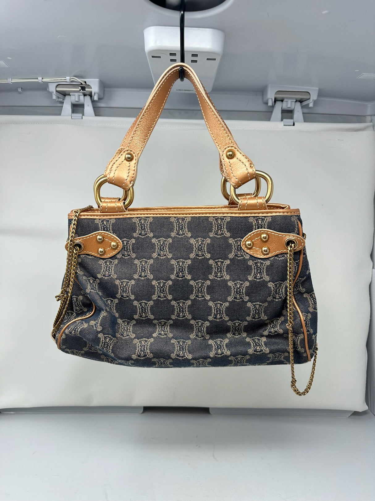 Celine Macadam Denim and Leather