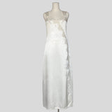 Embroidered lace trim gown