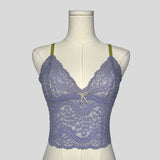 Lace bralette cami in purple