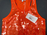 PATRICIA PEPE Orange/Coral Sequin Tank Top