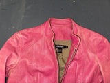 DKNY Pink Faded Leather Jacket