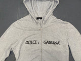 DOLCE & GABBANA Grey Zip Up Hoodie
