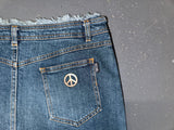 MOSCHINO Black and Denim Mini Skirt
