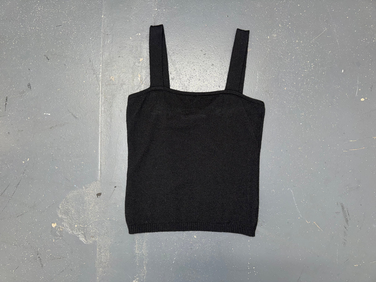 BLUMARINE Black Wool Tank Top