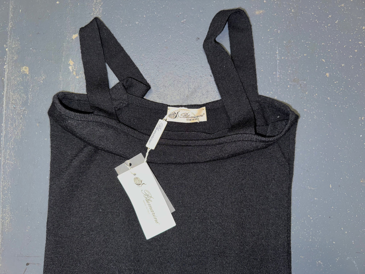 BLUMARINE Black Wool Tank Top