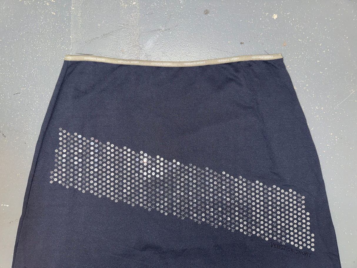 VERSACE SPORT Knit and Sequin Midi Skirt