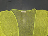 Lime Green Open Knit Cardigan