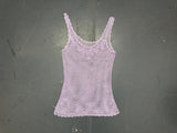 Lavender Crochet Knit Sleeveless Top