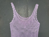 Lavender Crochet Knit Sleeveless Top