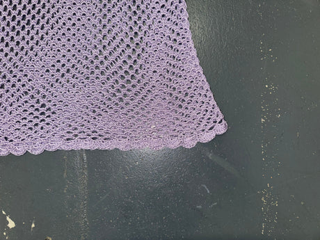 Lavender Crochet Knit Sleeveless Top