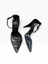 Casadei grey and silver sequin heels (5.5B)