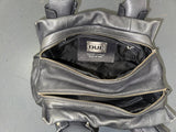 Dark Grey Leather Shoulder Bag
