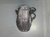 Dark Grey Leather Shoulder Bag