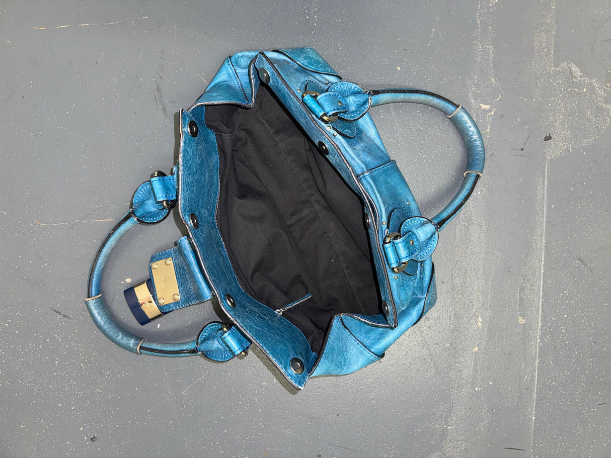 CHLOÉ Large Blue Paddington Bag