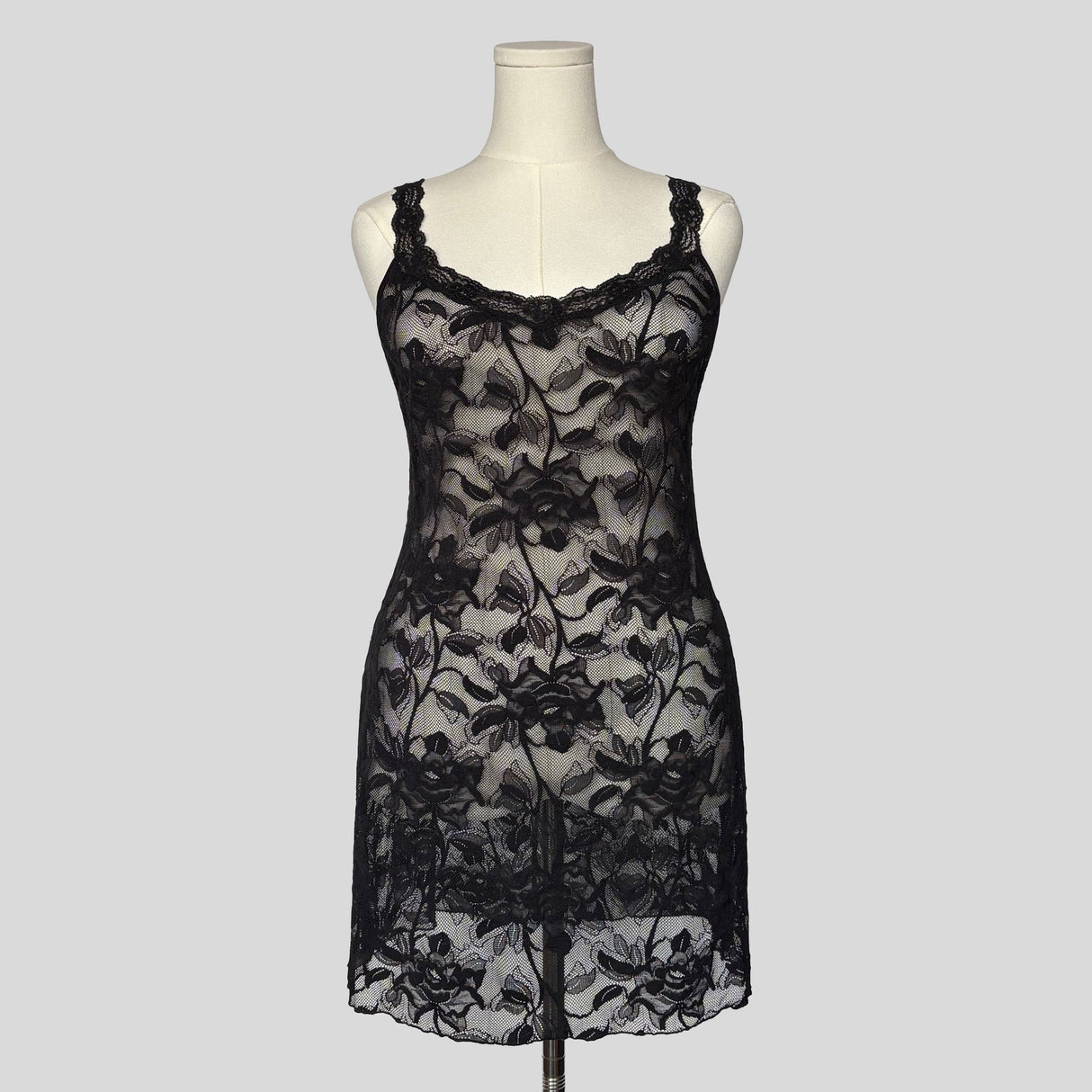 Lace backless mini dress