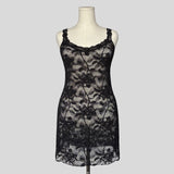 Lace backless mini dress