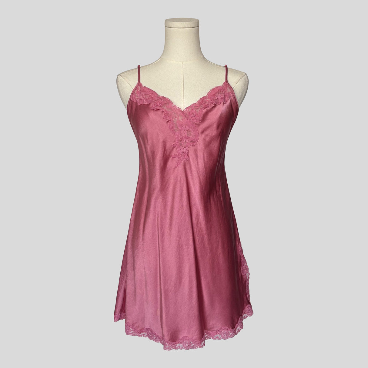 Sweetheart sheer lace back slip dress
