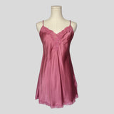 Sweetheart sheer lace back slip dress