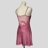 Sweetheart sheer lace back slip dress