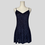 Velvet floral burnout mini dress