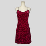 Velvet ornate mini slip dress