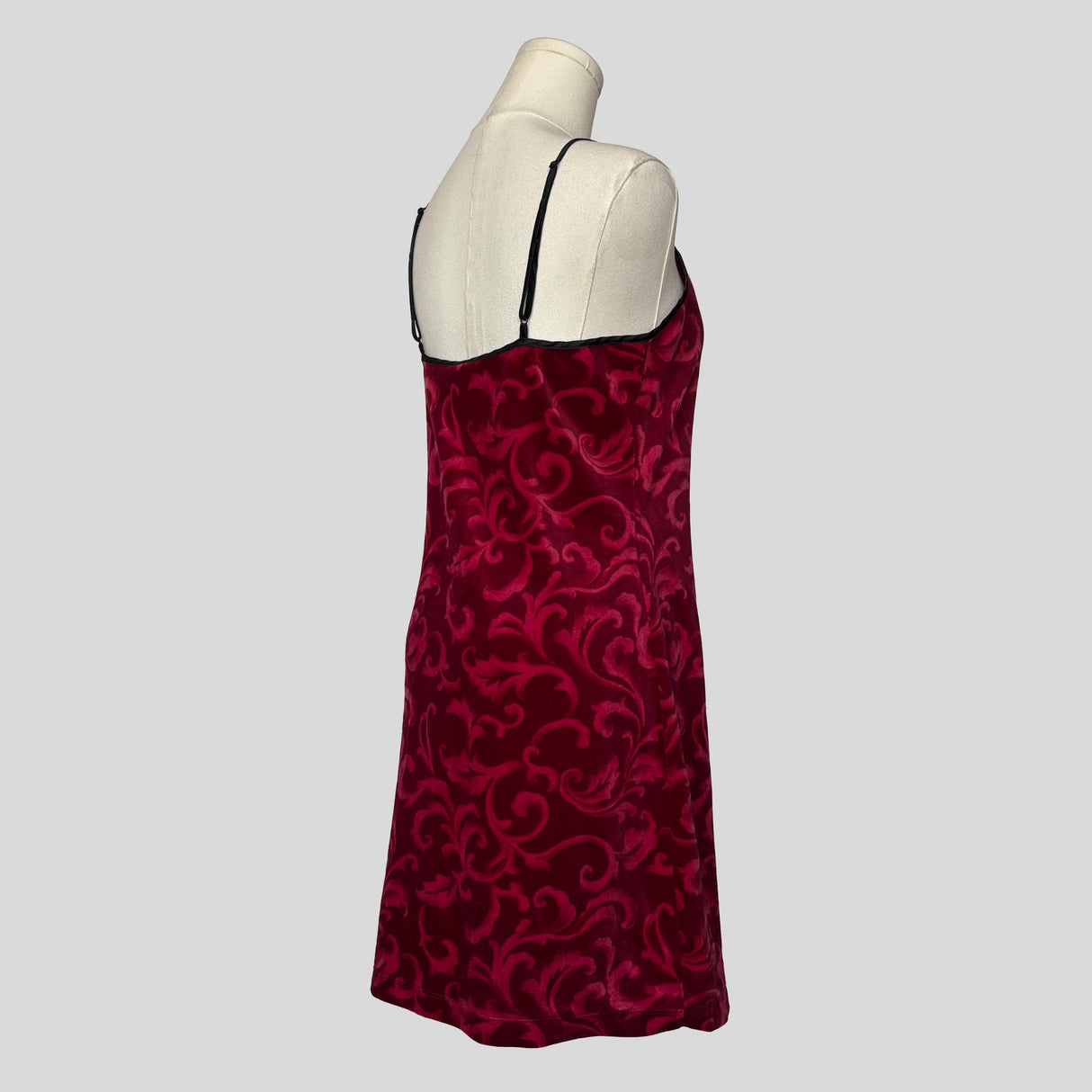Velvet ornate mini slip dress