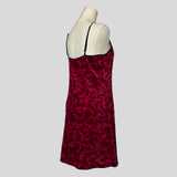Velvet ornate mini slip dress