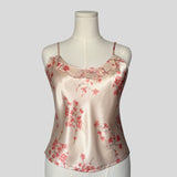 Cherry blossom floral ruffled cami