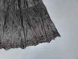 VERTIGO Black Crinkle Beaded Midi Skirt