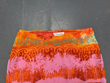 TESSUTO Orange and Pink Printed Midi Skirt