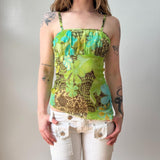 Italian Green Paisley Mesh Fairy Tank