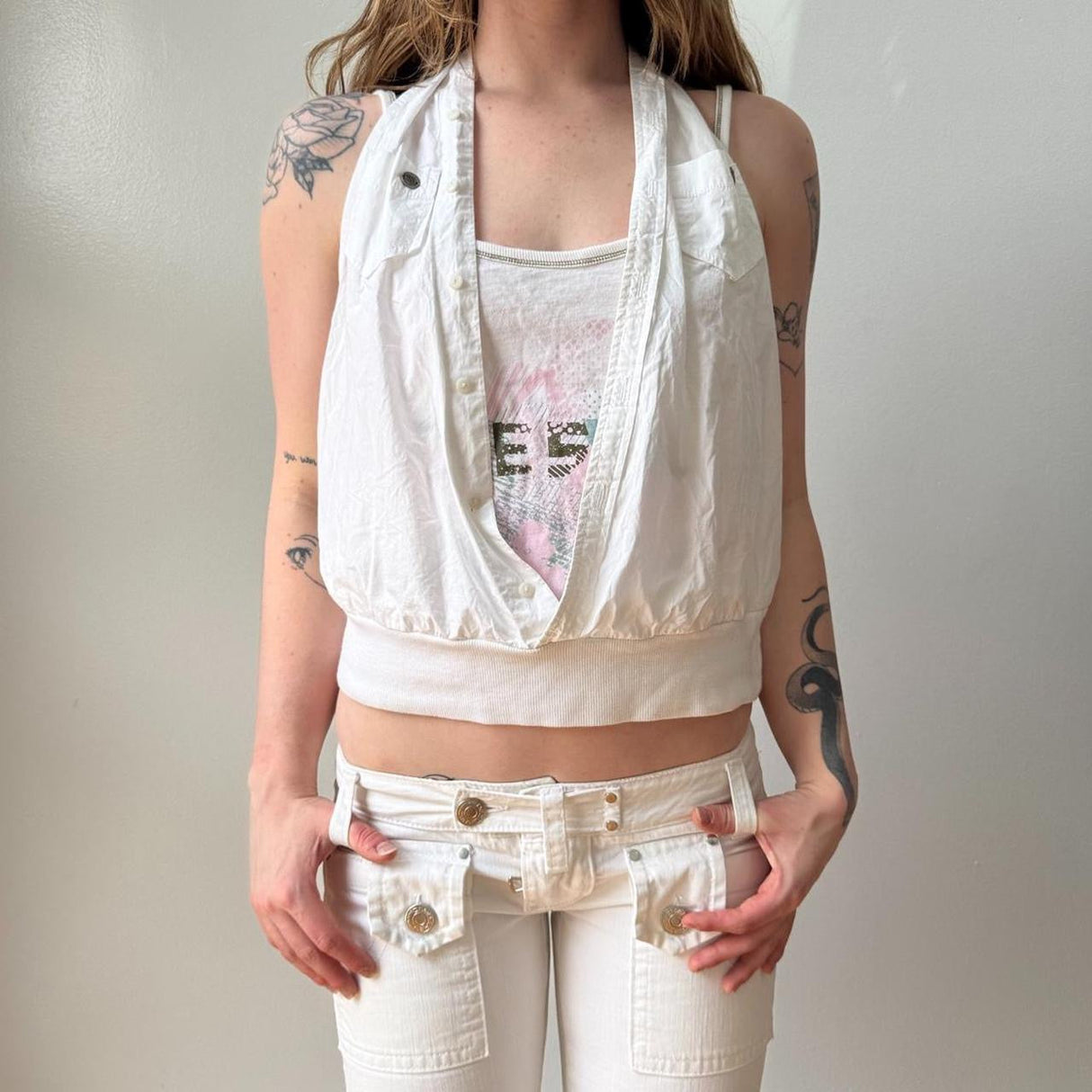 Diesel Layered Graphic Halter Tank