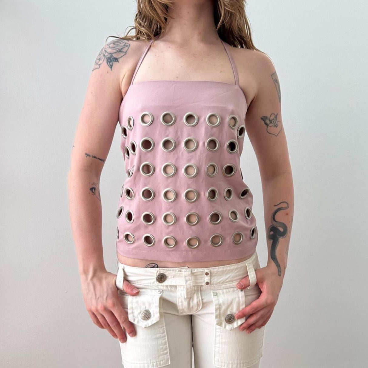 Japanese Pink Grommet Halter Tank