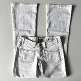 Parasuco Waxed White Low Rise Flare Jeans